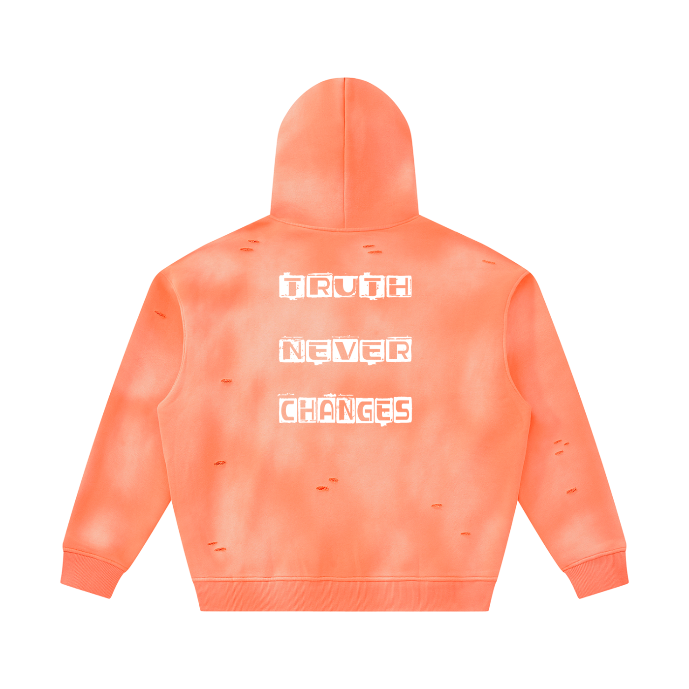 Unisex Sunfade Frayed Fleece Hoodie