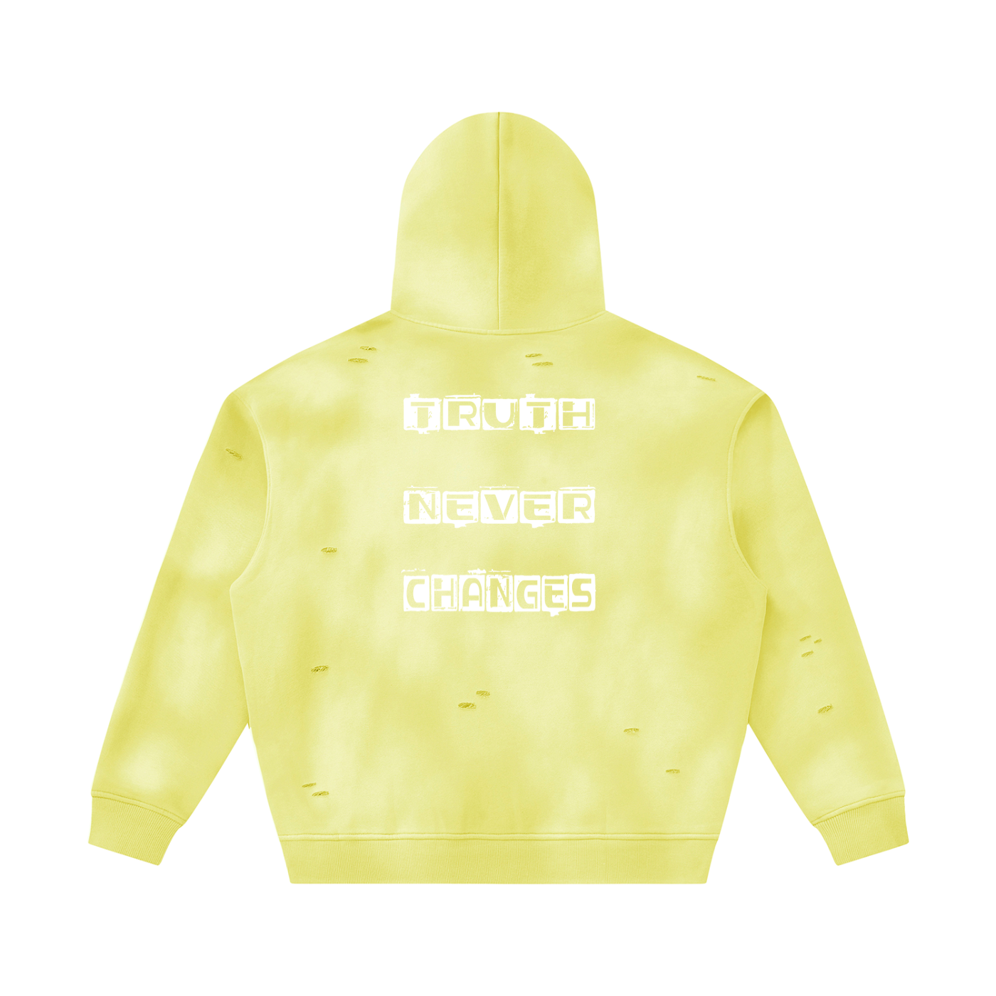 Unisex Sunfade Frayed Fleece Hoodie