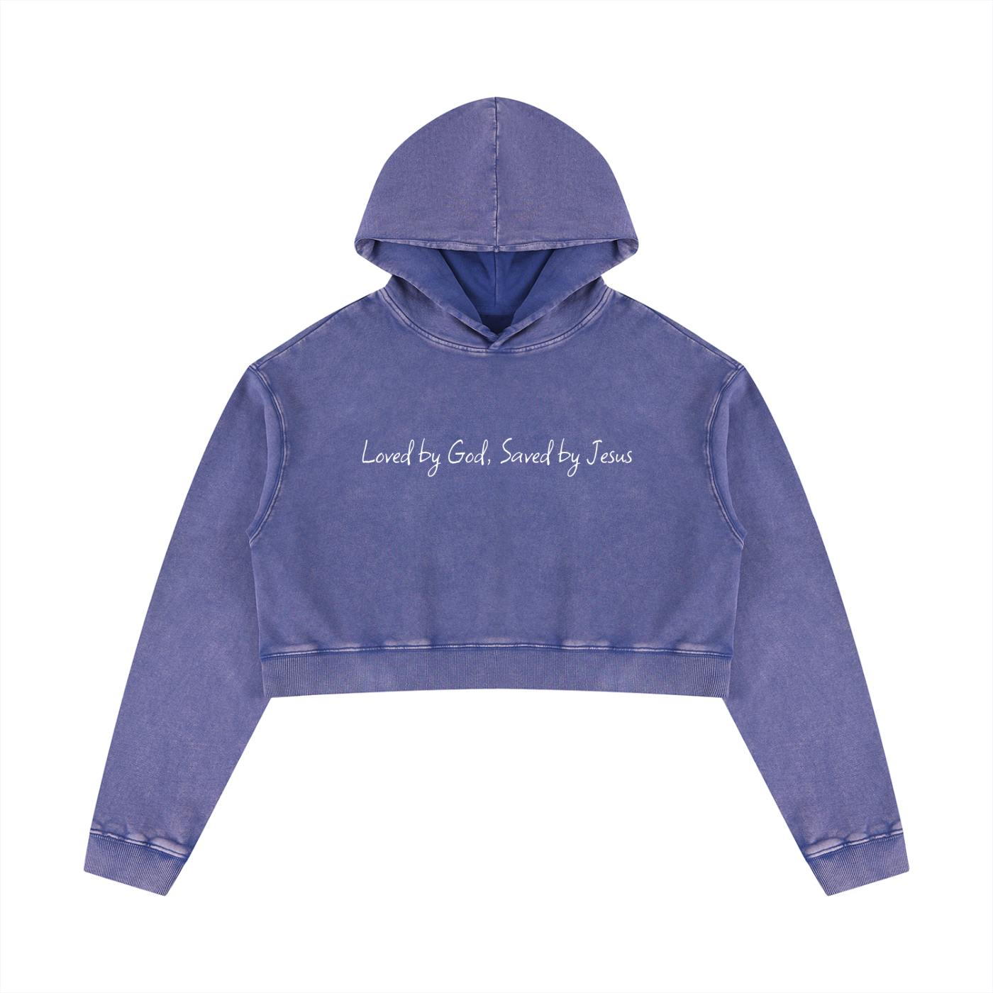 Women’s Mineral Washed Crop Hoodie