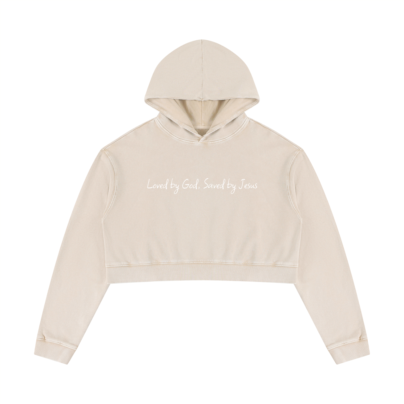 Women’s Mineral Washed Crop Hoodie