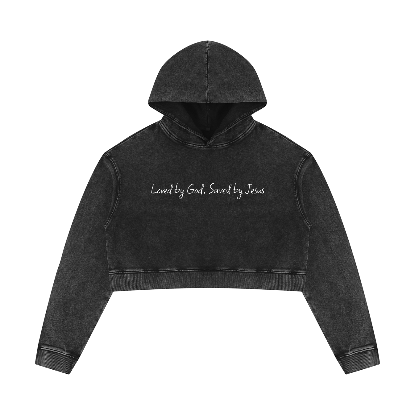 Women’s Mineral Washed Crop Hoodie