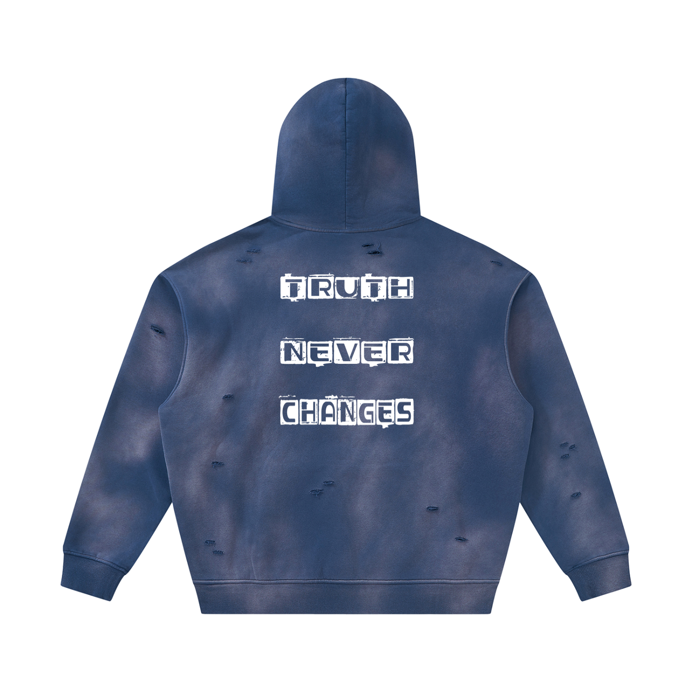 Unisex Sunfade Frayed Fleece Hoodie